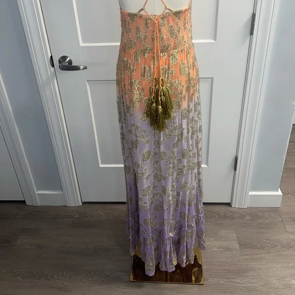 MISS JUNE dress! Worn one time. $245 Elegant Gold and ombré colored. Stunning! - Picture 4 of 11